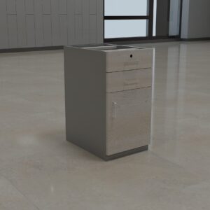 Kube Series 2 drawers 1 door Pedestal Storage cabinet